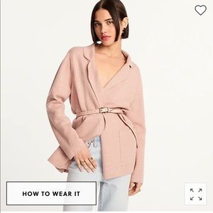 JCrew Eloise Sweater blazer pink